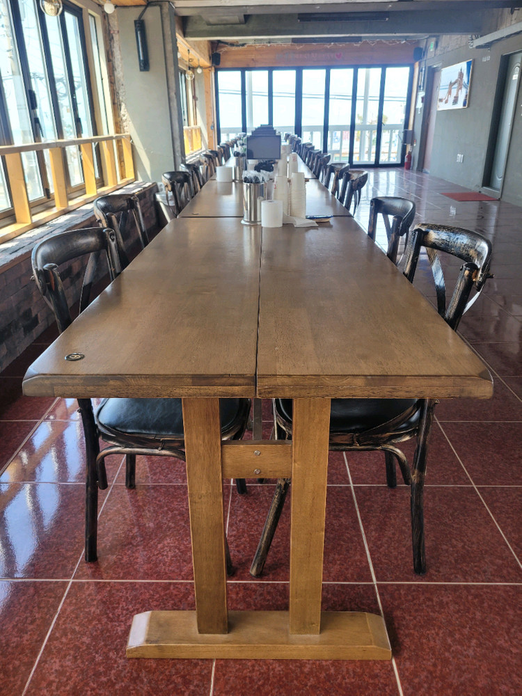 원목 식탁 의자 세트 이미지