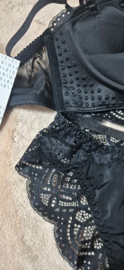 블랙 레이스 브라+팬티세트(새상품) 이미지
