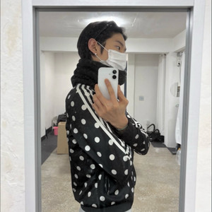 아디다스 도트 져지 트랙 자켓 땡땡이 나우아임영 이미지