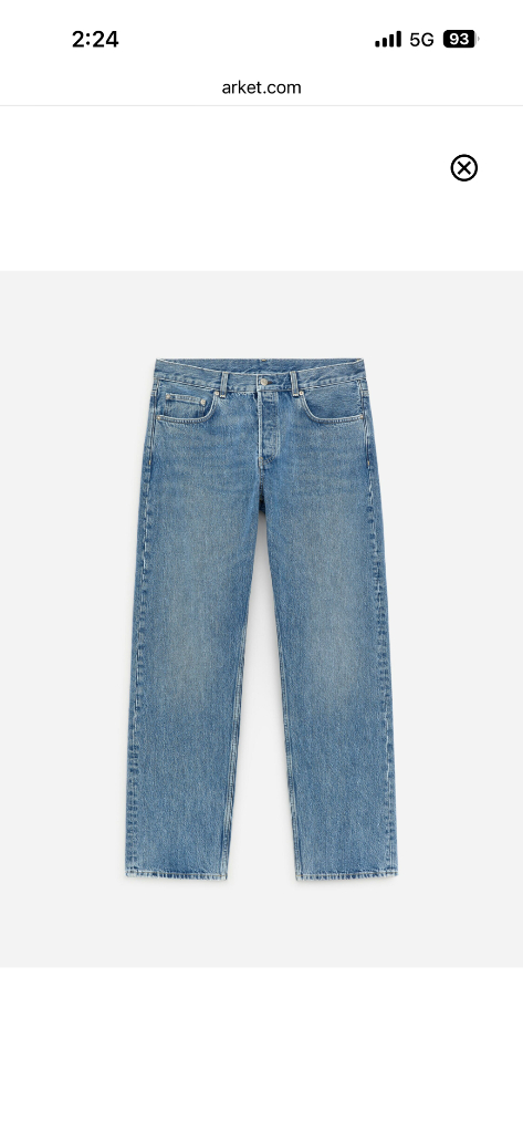 아르켓 ocean 루즈 스트레잇 진 허리 32 이미지