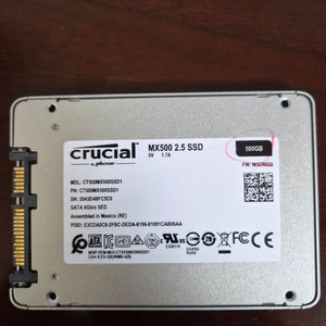 Crucial MX500 500GB 2.5 SSD 팝니다 이미지