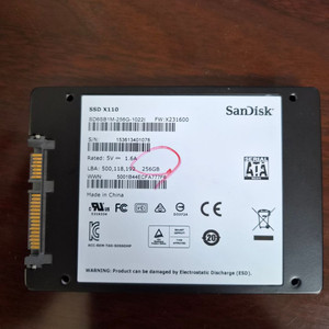 SanDisk X110 256GB 2.5 SSD 판매합니다. 이미지