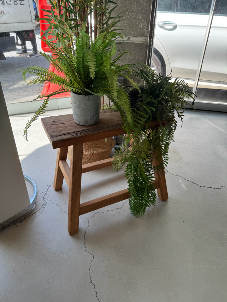 매장정리) 느릅나무 고목재 테이블 스툴 식탁 인테리어 이미지