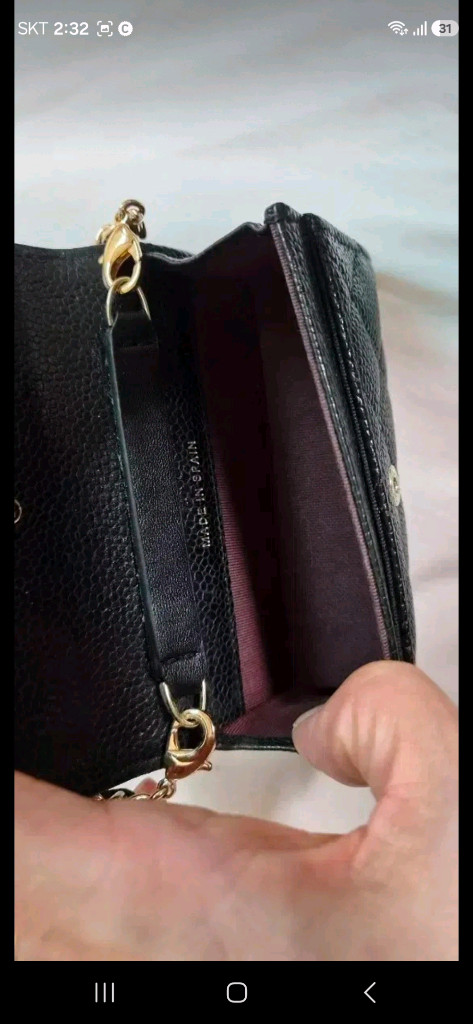 퀼팅 체인 카드지갑 이미지