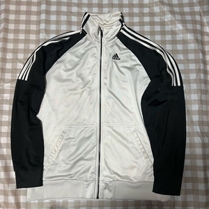 아디다스 빈티지 검흰 져지 XL 범고래 흰검 트랙탑 집업 Y2K 이미지