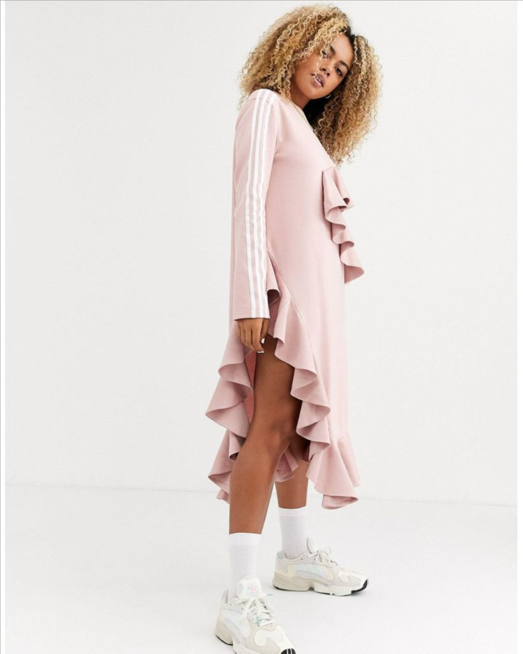 아디다스 제이쿠 콜라보 프릴 롱원피스 S 이미지