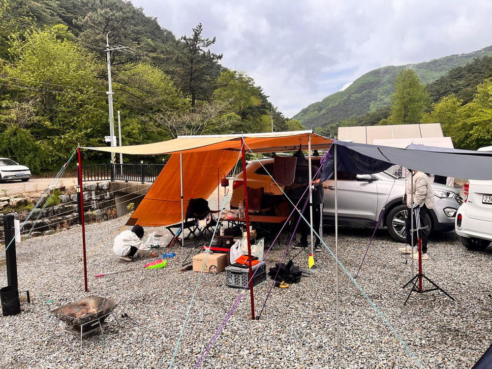 YA-250 유일캐리어 하드케이스 차량용 어닝+익스텐션+가로바 이미지