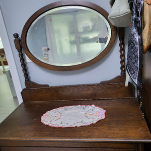 빈티지 원목 화장대 이미지