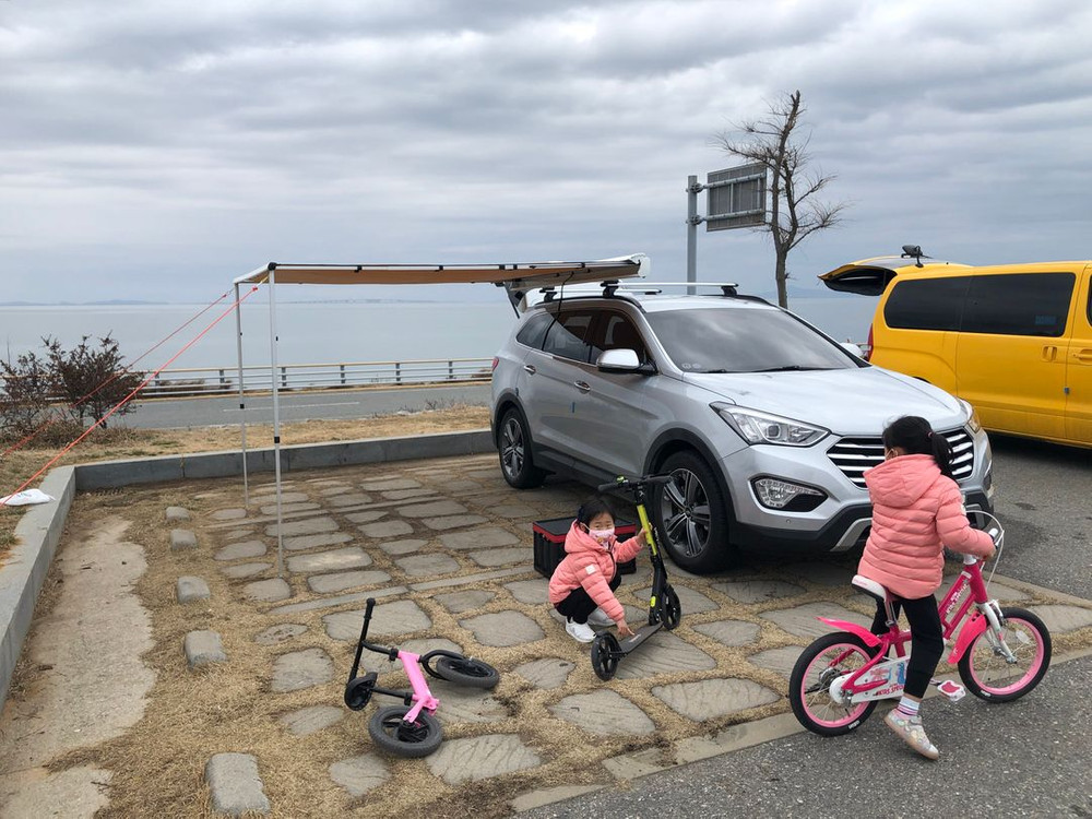 YA-250 유일캐리어 하드케이스 차량용 어닝+익스텐션+가로바 이미지