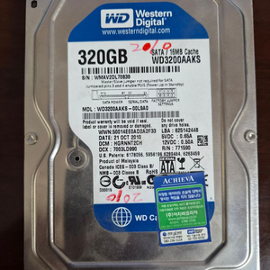 WD 320GB SATA HDD 팝니다 이미지