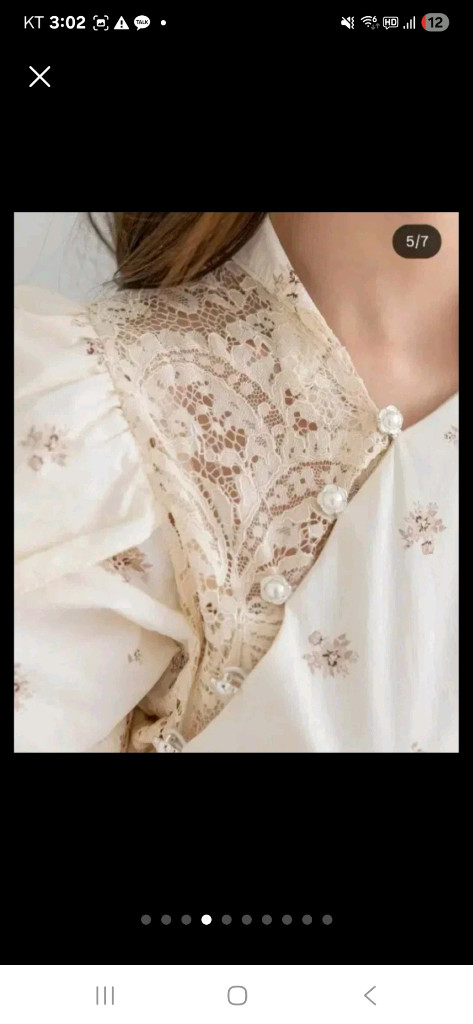 새상품)라지 여성스런 생활한복 바스락 롱원피스 이미지