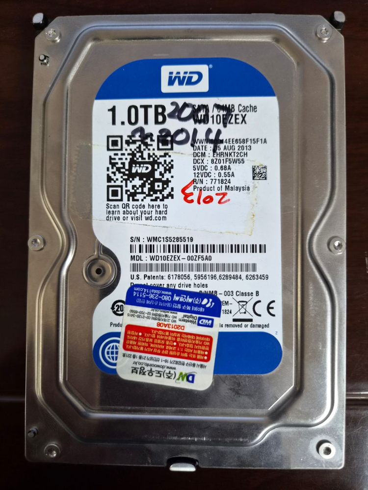 WD 1TB SATA HDD (2013년) 팝니다 이미지