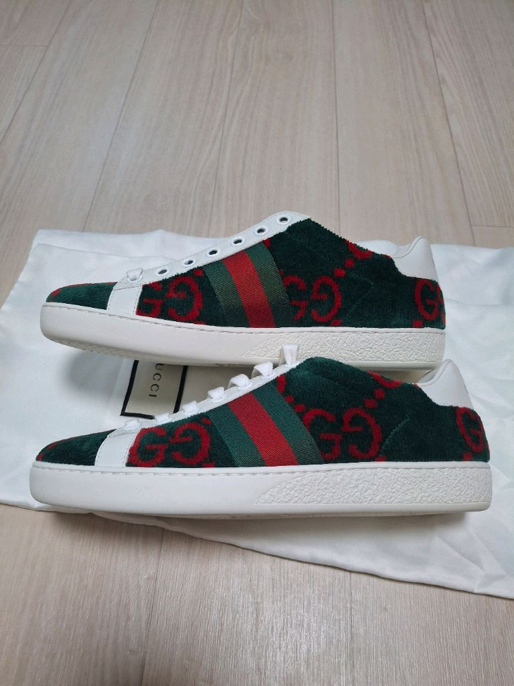 (정품) 새상품 구찌 에이스 테리 코튼 여성 스니커즈 431910 이미지