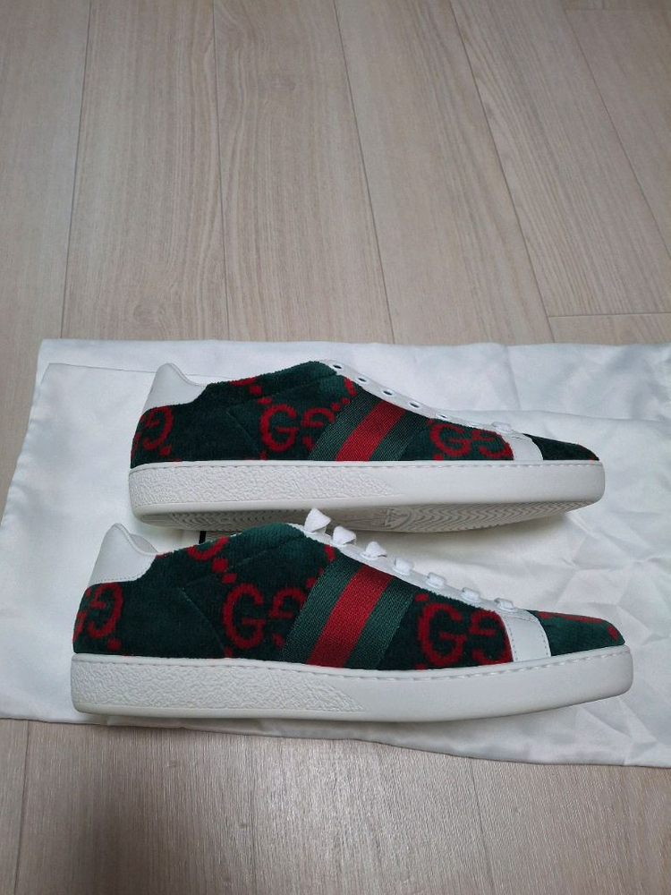 (정품) 새상품 구찌 에이스 테리 코튼 여성 스니커즈 431910 이미지