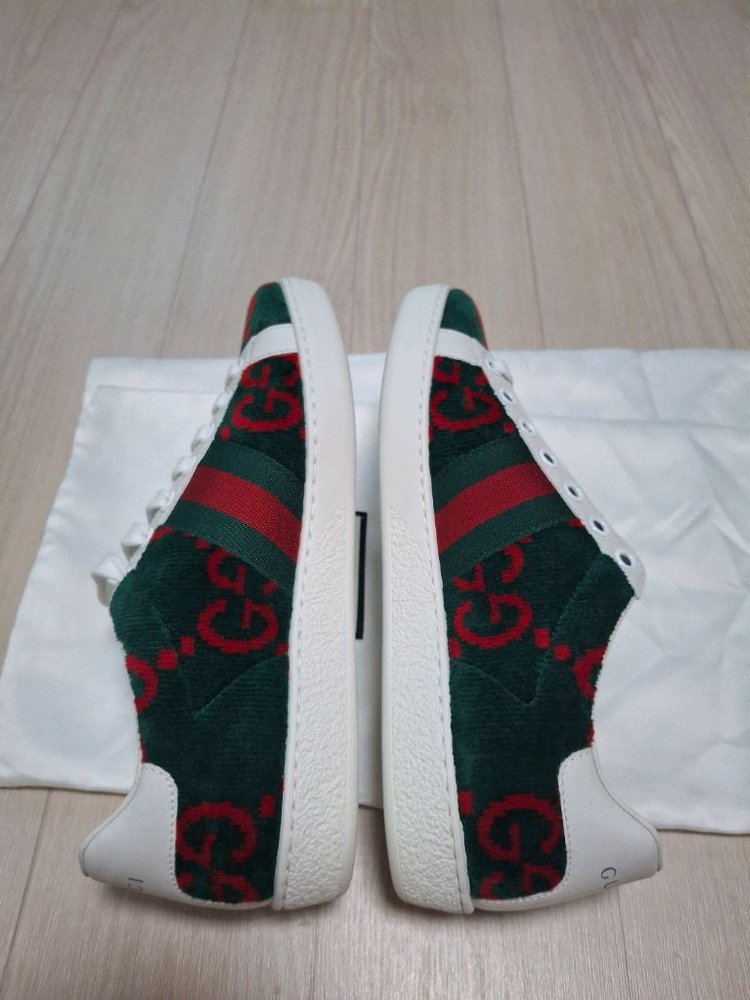 (정품) 새상품 구찌 에이스 테리 코튼 여성 스니커즈 431910 이미지