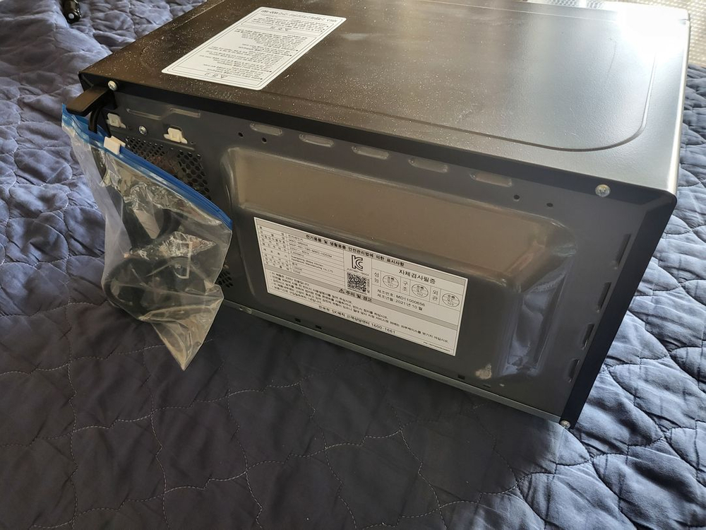 SK매직 블랙 전자레인지(MWO-M8A04 이미지