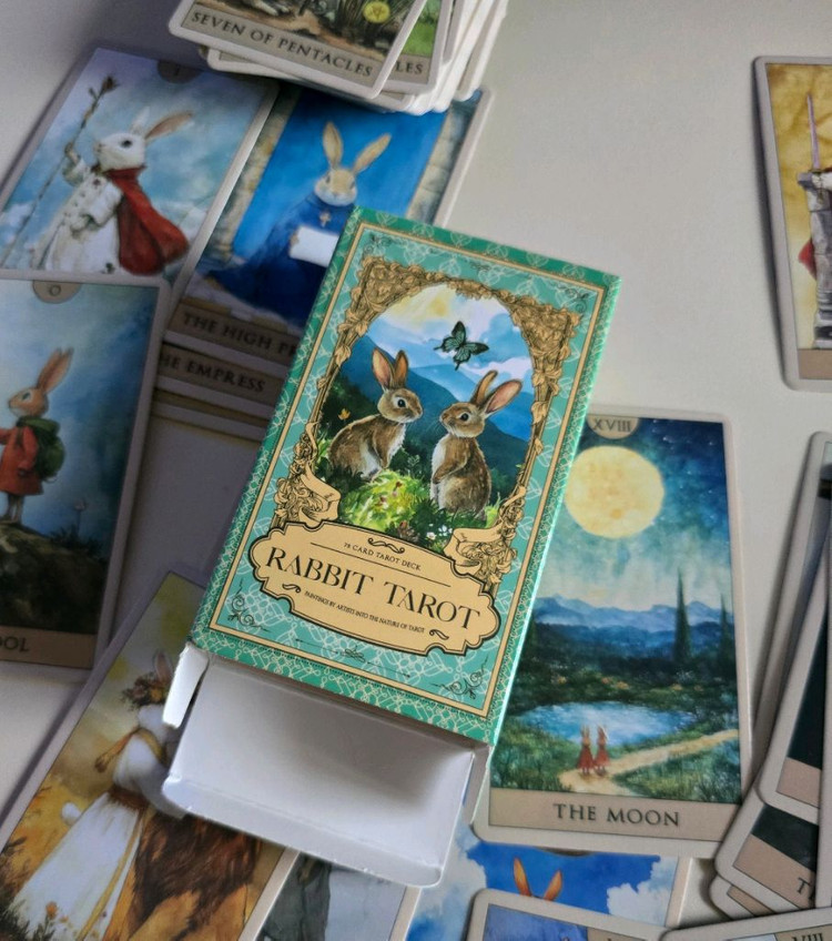 고전풍 래빗 타로카드 이미지