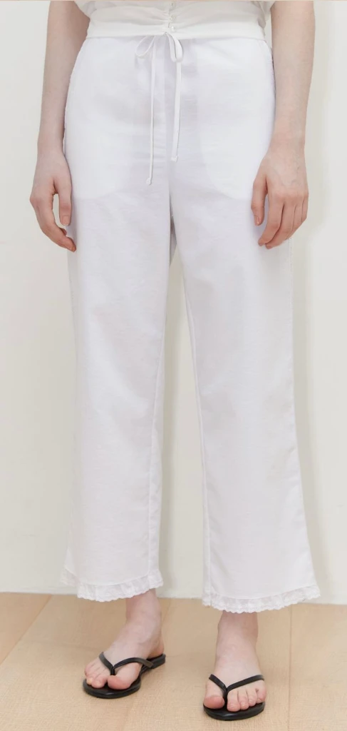 시눈 Lace String Pants (White) 이미지
