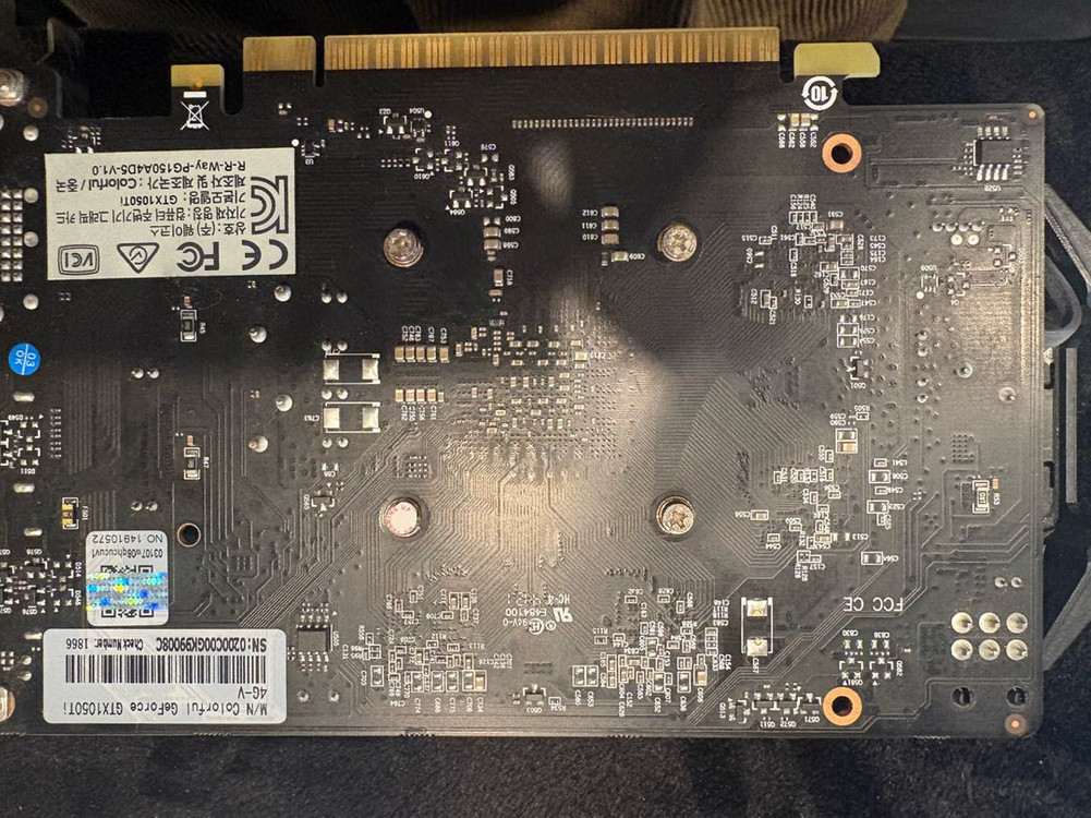 colorful gtx1050ti 4g 그래픽카드 이미지