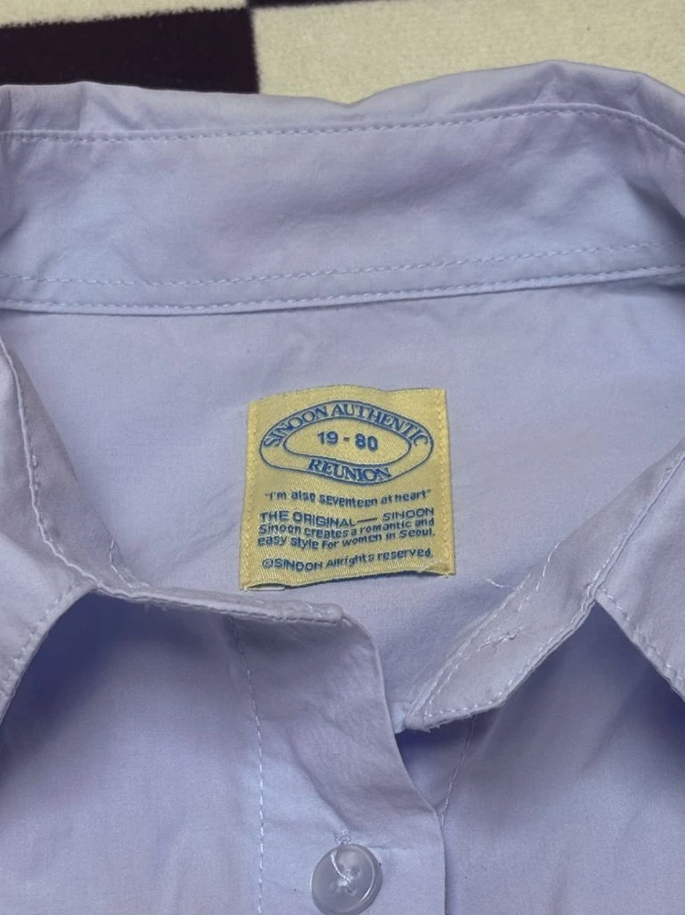 시눈 HALF SLEEVE COTTON SHIRT (SKY BLUE) 이미지