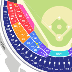 4월24일(금) 잠실 두산 LG 3루 블루석 2연석 이미지