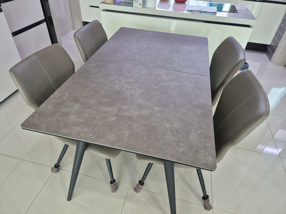 확장형(4인용->6인용) 고급 세라믹 식탁 판매해요! (의자포함) 이미지