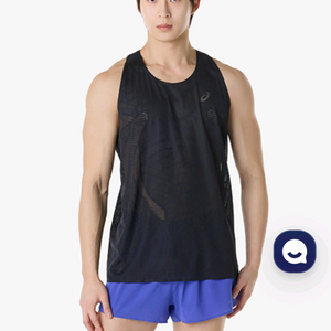 아식스 메타런 싱글렛 블랙 새상품 이미지