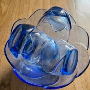 블루 빙수, 음료 유리잔 세트 이미지