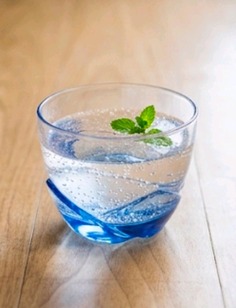 블루 빙수, 음료 유리잔 세트 이미지