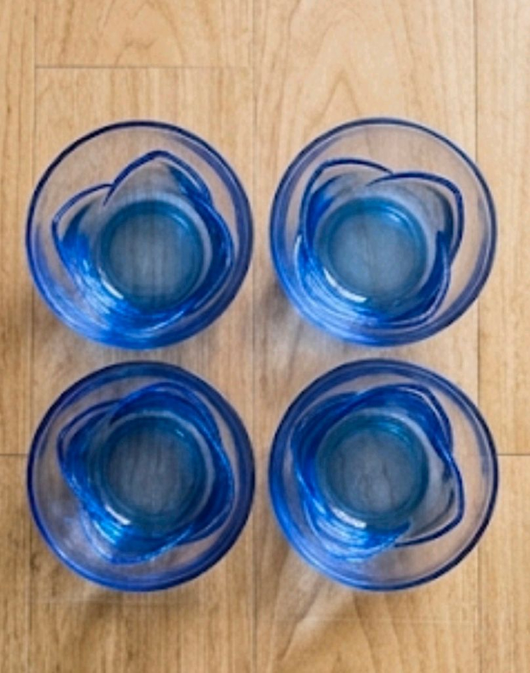 블루 빙수, 음료 유리잔 세트 이미지