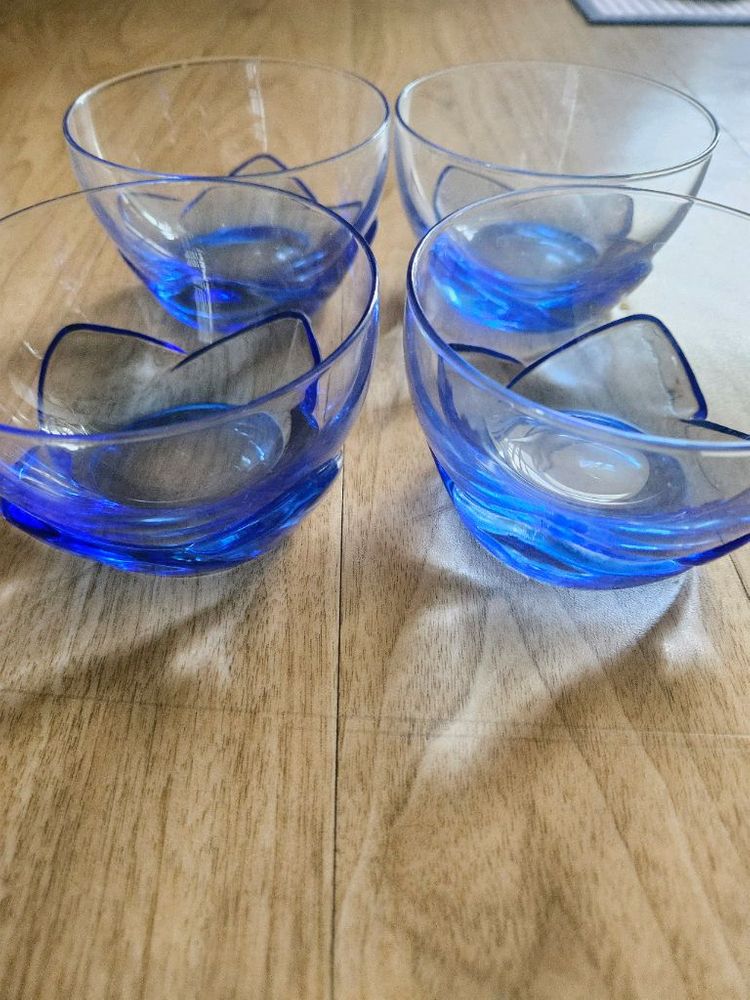블루 빙수, 음료 유리잔 세트 이미지