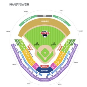 안전거래 환영 !! 4/25 기아 타이거즈 vs 롯데 자이언츠 1루 타이거즈 가족석 6인 이미지