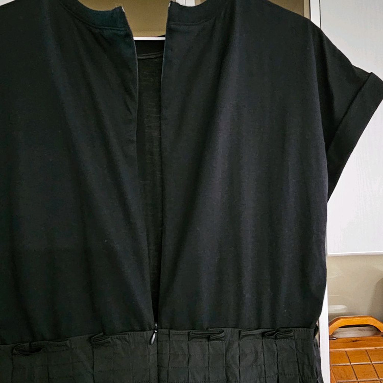 77/택 새상품 모한 여성 롱 블랙 반팔 원피스 이미지