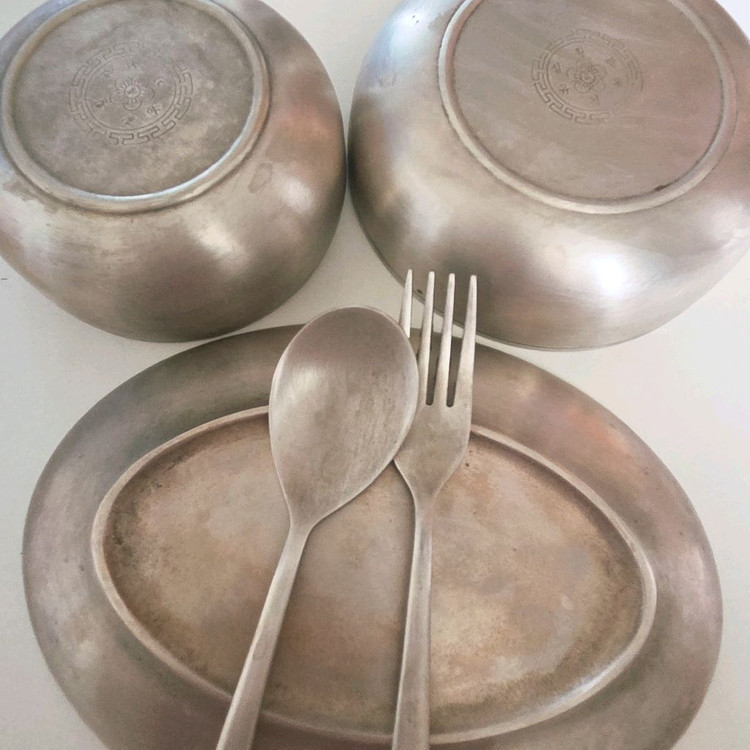 어린이용 유기 놋그릇세트 이미지