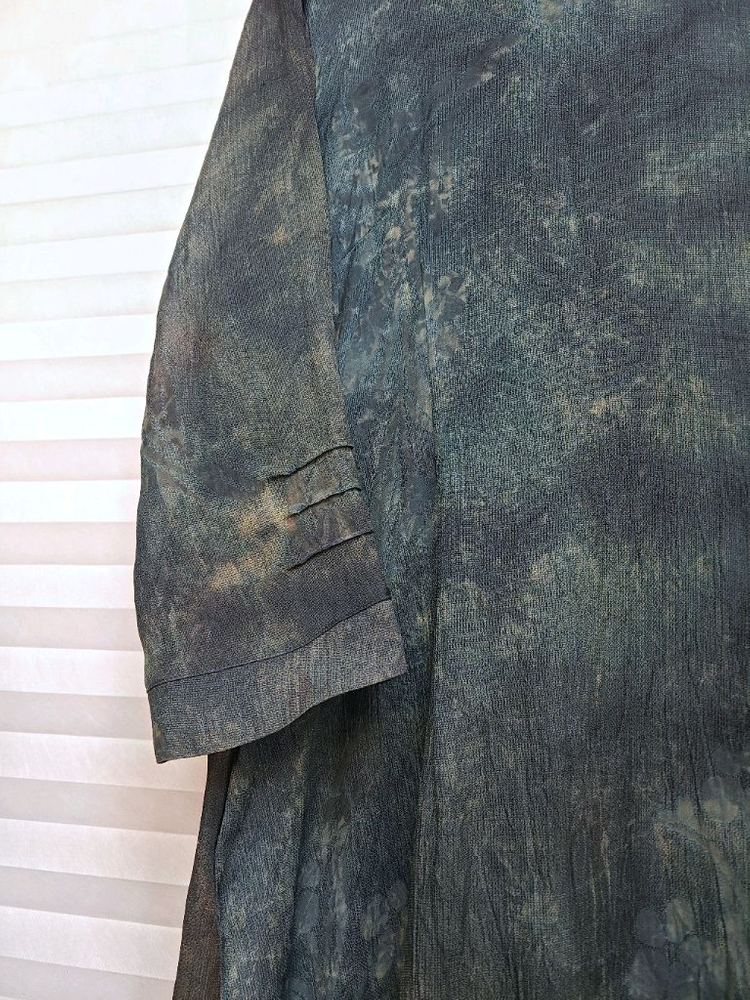 고급> 천연염색 국산 인견 롱원피스 이미지