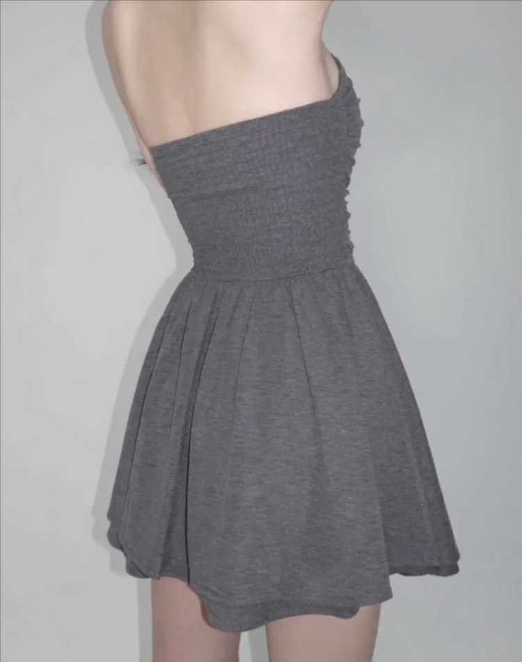 (새상품) 페일제이드 튜브 탑 드레스 원피스 챠콜 차콜 이미지