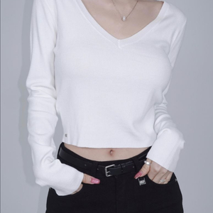 (새상품) 페일제이드 레이온 니트 티 네이비 이미지