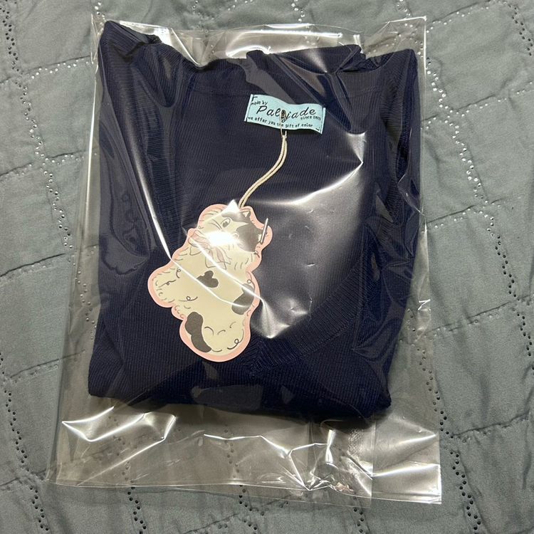 (새상품) 페일제이드 레이온 니트 티 네이비 이미지