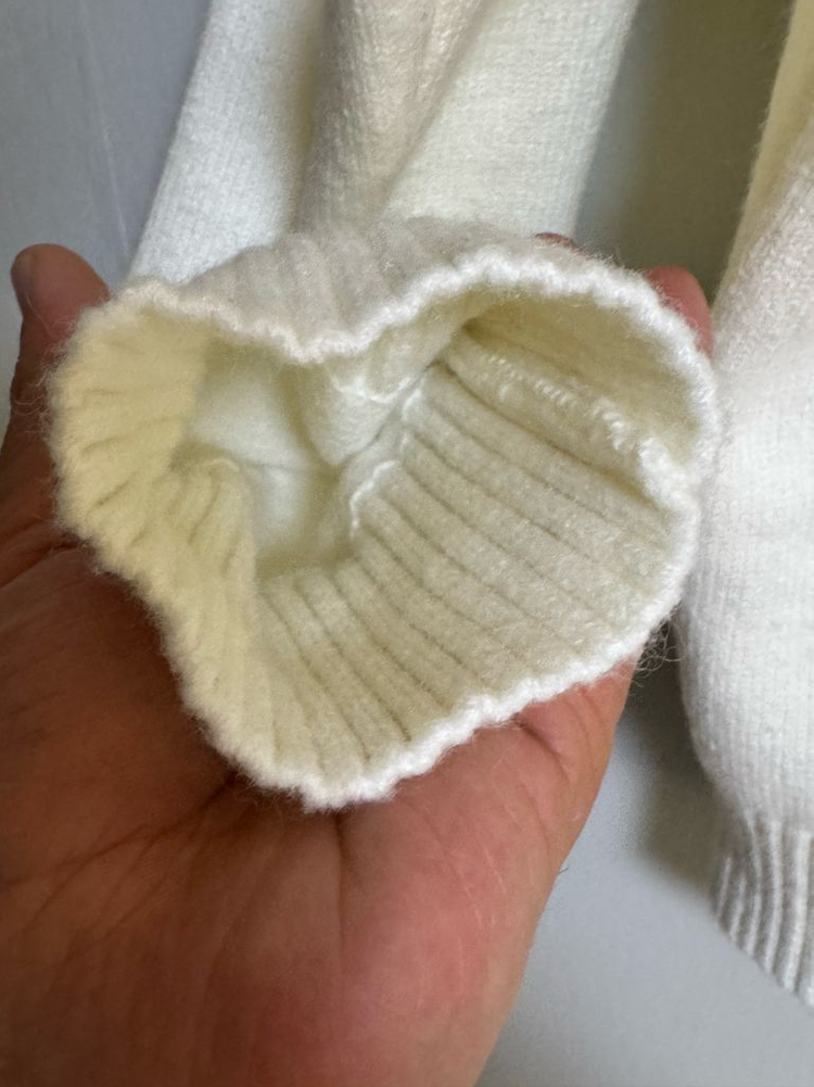 아미 하트 로고 울 가디건 아이보리 L 이미지