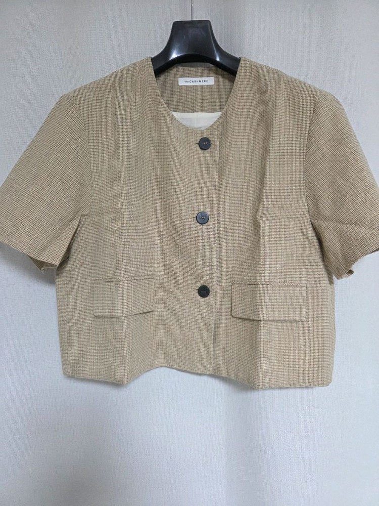 더캐시미어 린넨 칼라리스 자켓 55 (랑방,마인,타임, 이미지
