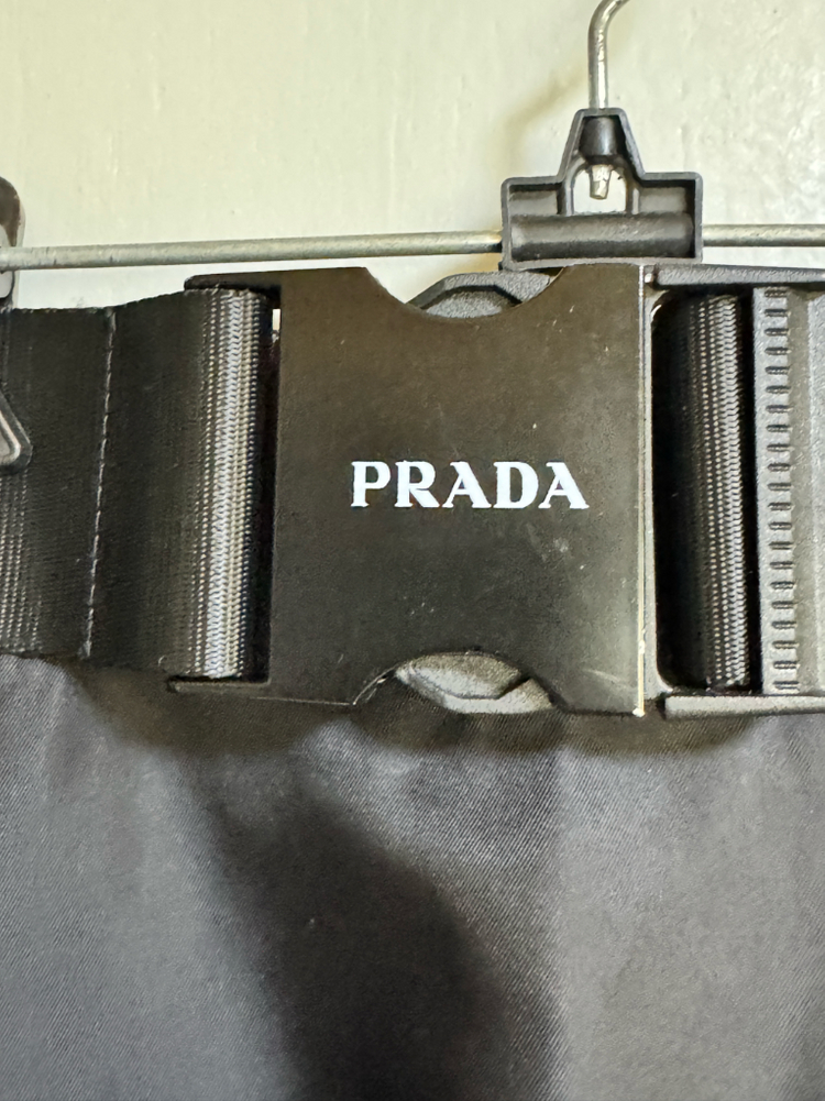 프라다 리나일론 벨티드 스커트 블랙 L 이미지