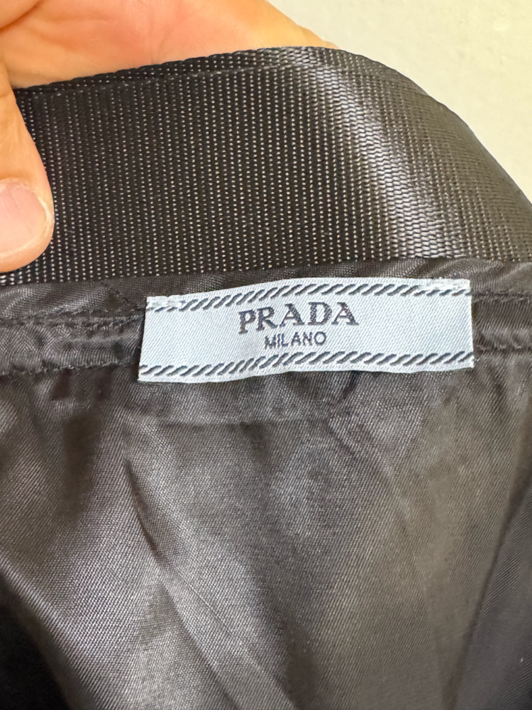 프라다 리나일론 벨티드 스커트 블랙 L 이미지