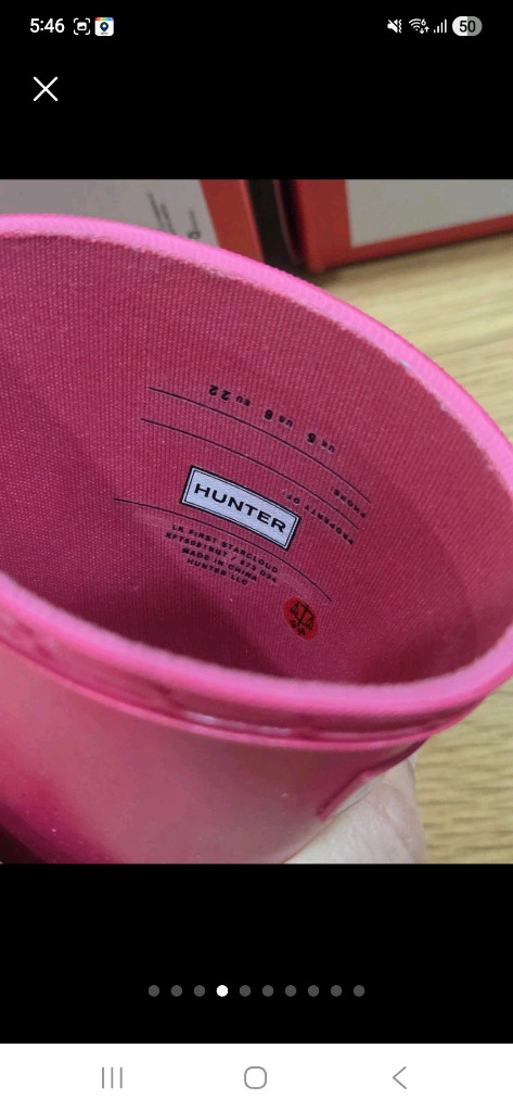 헌터 키즈 레인부츠 핫핑크 US 6, US 7 이미지