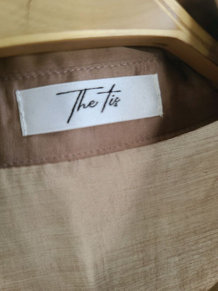 새상품) The tis 더티스 브라운 뷔스티에 셔츠 블라우스 M 이미지