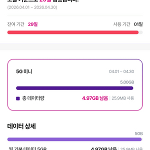LG데이터 1기가 2000원 2기가 3600원 이미지