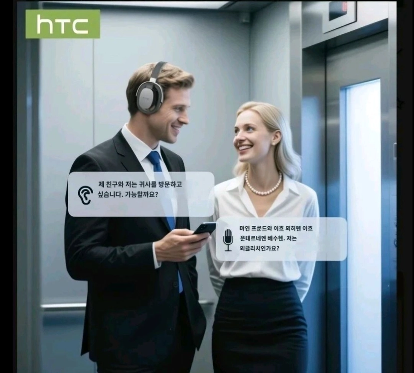 부산)htc AI 음성인식 무선 헤드셋 풀박스 새제품 이미지