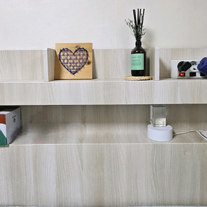 급처)침대 프레임+조명 슈퍼싱글+매트리스 헤드 수납 led 판매 콘센트 서울중고가구 이미지