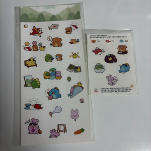 잠뜰 굿즈 픽셀리 2024 스티커 일괄 판매 공룡덕개각별수현라더 이미지
