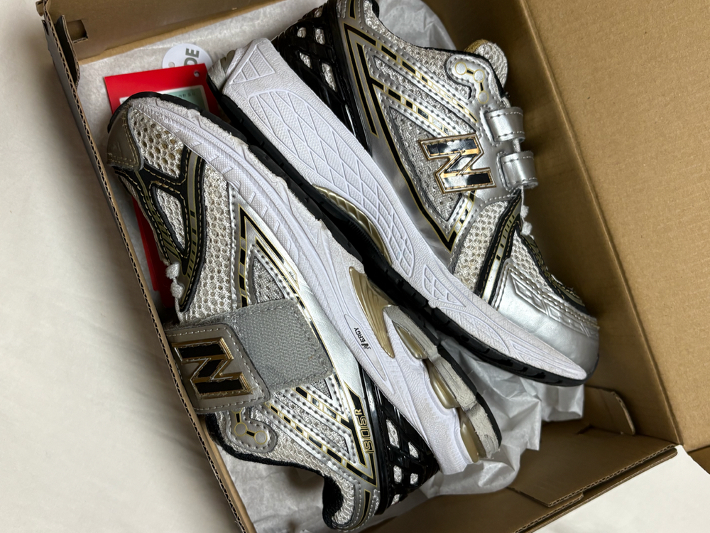 뉴발란스 벨크로 실버 골드 200사이즈 이미지