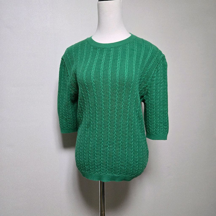 코스모폴리탄줄라이 코튼 니트 티셔츠 / 여성 반팔 / 여성 니트 이미지